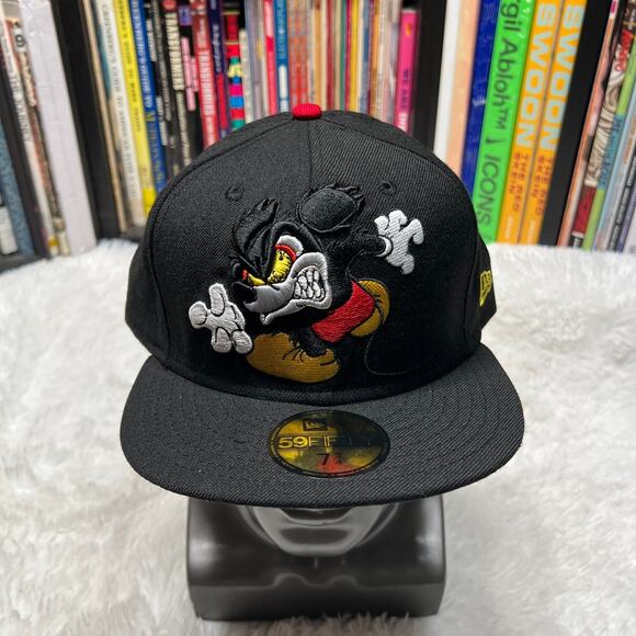 NEW ERA DISNEY MICKEY MOUSE HAT RUNAWAY BRAIN 59FIFTY FITTED HAT 7 3/4 - Picture 1 of 8